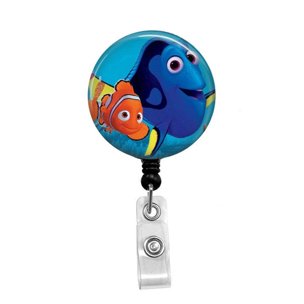 Nemo & Dory from Finding Nemo - Retractable Badge Holder - Badge Reel - Lanyards - Stethoscope Tag / Style Butch's Badges