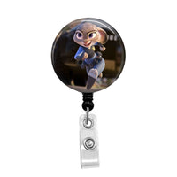Zootopia's Lt. Judy Hopps- Retractable Badge Holder - Badge Reel - Lanyards - Stethoscope Tag / Style Butch's Badges