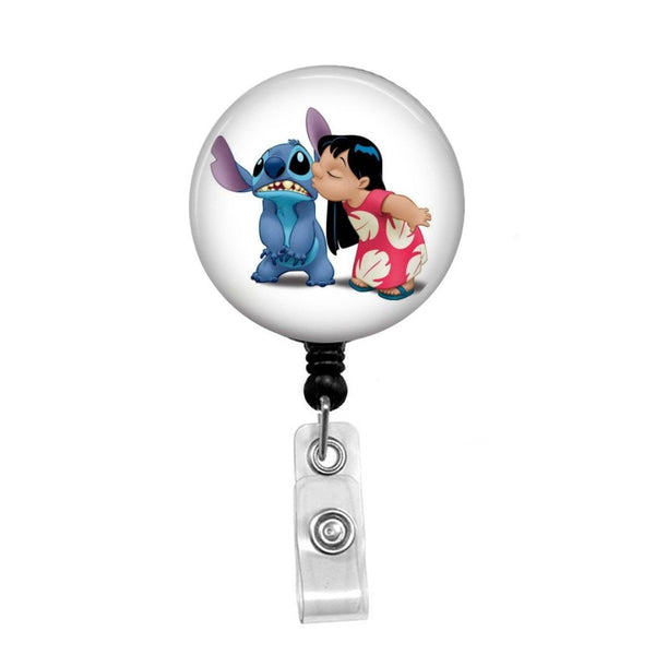 Disney Lilo & Stitch Retractable ID Card Badge Holder Alligator Clip - for  Nursi
