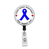 Colon Cancer Awareness - Retractable Badge Holder - Badge Reel - Lanyards - Stethoscope Tag / Style Butch's Badges