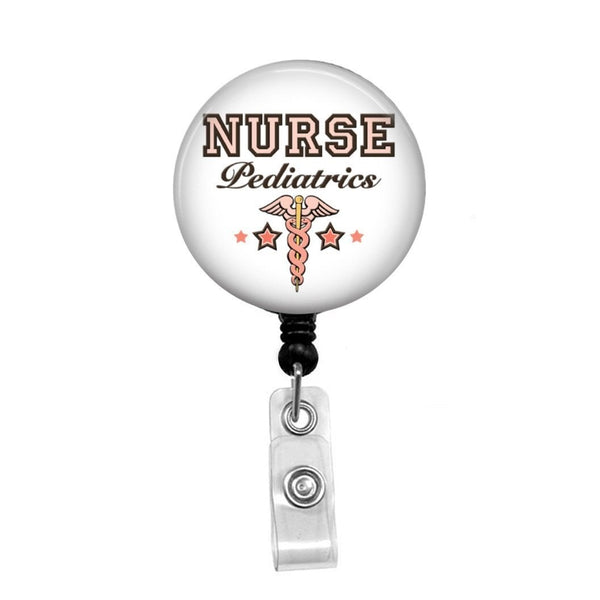 Pediatric Nurse - Retractable Badge Holder - Badge Reel - Lanyards - Stethoscope Tag / Style Butch's Badges