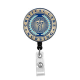 Critical Care Nursing - Retractable Badge Holder - Badge Reel - Lanyards - Stethoscope Tag / Style Butch's Badges