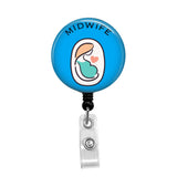 Midwife - Retractable Badge Holder - Badge Reel - Lanyards - Stethoscope Tag / Style Butch's Badges
