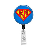 Super RN - Retractable Badge Holder - Badge Reel - Lanyards - Stethoscope Tag / Style Butch's Badges