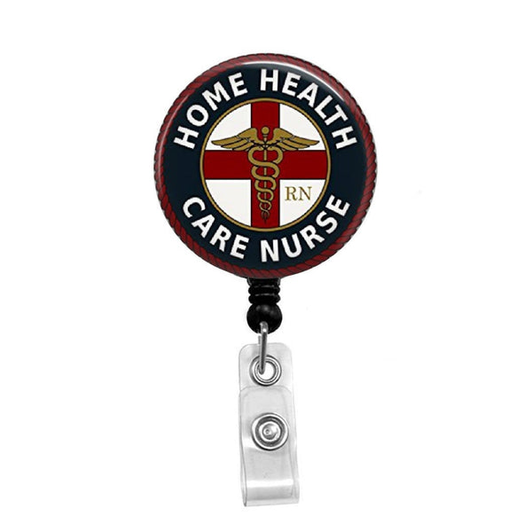 Home Health Care Nurse - Retractable Badge Holder - Badge Reel - Lanyards - Stethoscope Tag / Style Butch's Badges