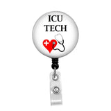 ICU TECH - Retractable Badge Holder - Badge Reel - Lanyards - Stethoscope Tag / Style Butch's Badges