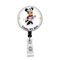Minnie Mouse Nurse, Personalized - Retractable Badge Holder - Badge Reel - Lanyards - Stethoscope Tag / Style Butch's Badges