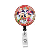 Mickey & Minnie Christmas - Retractable Badge Holder - Badge Reel - Lanyards - Stethoscope Tag / Style Butch's Badges