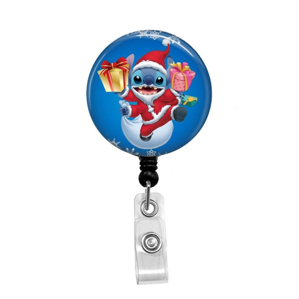 Lilo and Stitch Christmas - Retractable Badge Holder - Badge Reel - Lanyards - Stethoscope Tag / Style Butch's Badges