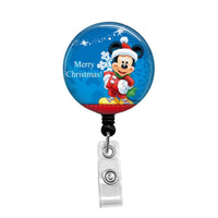Mickey Mouse Christmas - Retractable Badge Holder - Badge Reel - Lanyards - Stethoscope Tag / Style Butch's Badges