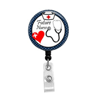 Future Nurse - Retractable Badge Holder - Badge Reel - Lanyards - Stethoscope Tag / Style Butch's Badges