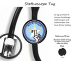 Floral Stethoscope Heart, Personalized - Retractable Badge Holder - Badge Reel - Lanyards - Stethoscope Tag / Style Butch's Badges