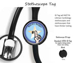 Nurse Hat & Stethoscope Personalized ID Badge - Retractable Badge Holder - Badge Reel - Lanyards - Stethoscope Tag / Style Butch's Badges