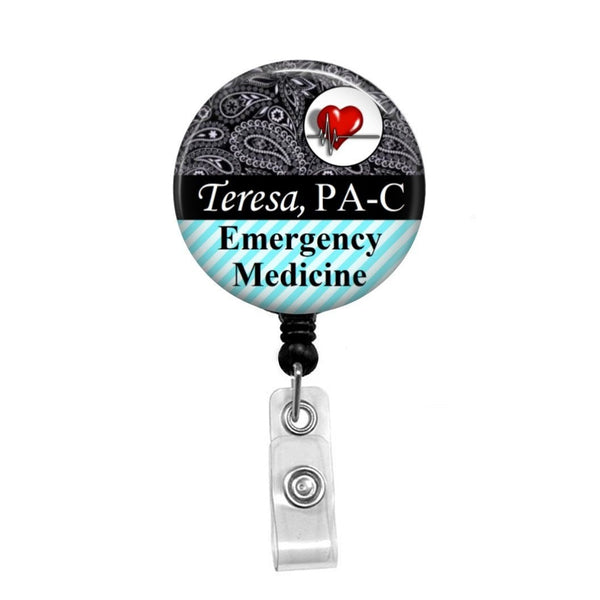 Emergency Medicine Personalized - Retractable Badge Holder - Badge Reel -  Lanyards - Stethoscope Tag – Butch's Badges