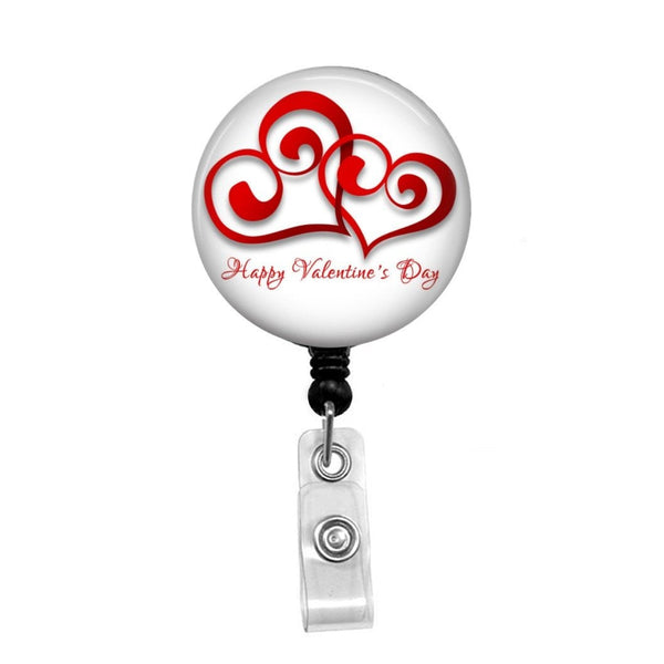 Happy Valentine's Day - Retractable Badge Holder - Badge Reel - Lanyards - Stethoscope Tag / Style Butch's Badges