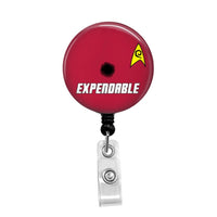 Star Trek, Expendable Red Shirt - Retractable Badge Holder - Badge Reel - Lanyards - Stethoscope Tag / Style Butch's Badges