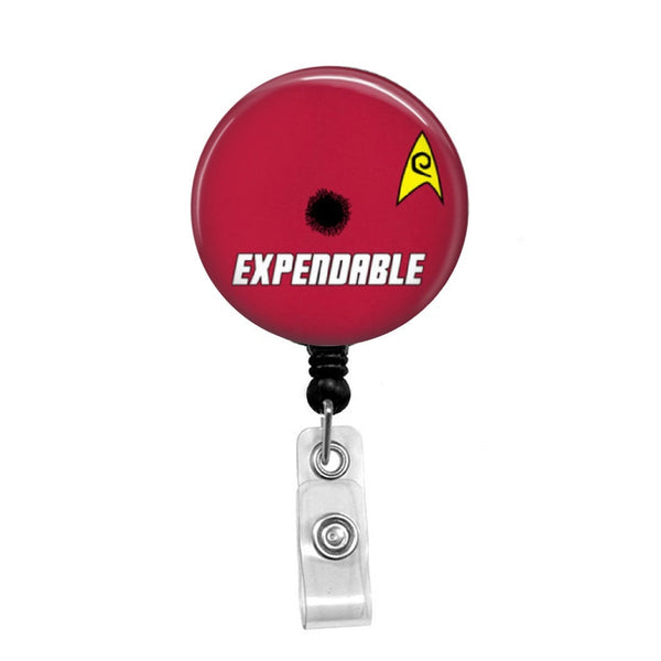 Star Trek, Expendable Red Shirt - Retractable Badge Holder - Badge Reel -  Lanyards - Stethoscope Tag / Style