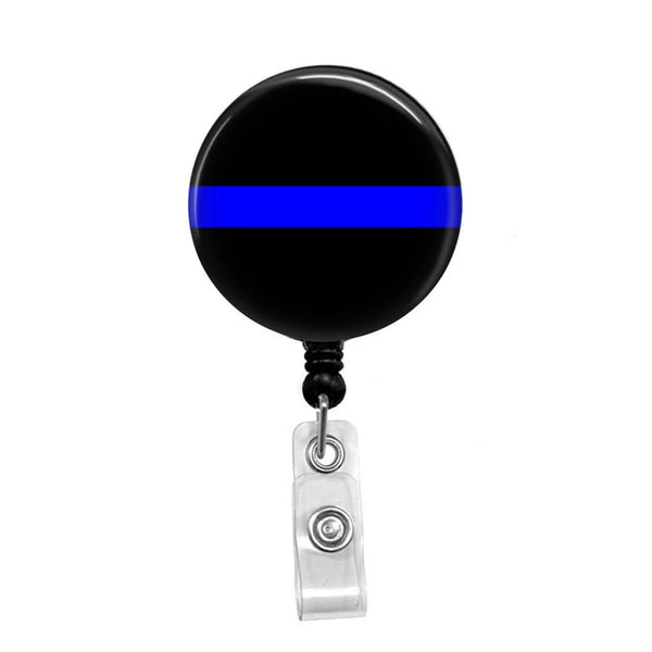 Blue Line, Police Support - Retractable Badge Holder - Badge Reel - Lanyards - Stethoscope Tag / Style Butch's Badges