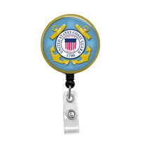 Coast Guard - Retractable Badge Holder - Badge Reel - Lanyards - Stethoscope Tag / Style Butch's Badges