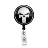 Punisher Skull - Retractable Badge Holder - Badge Reel - Lanyards - Stethoscope Tag / Style Butch's Badges