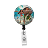 Moana  - Retractable Badge Holder - Badge Reel - Lanyards - Stethoscope Tag / Style Butch's Badges