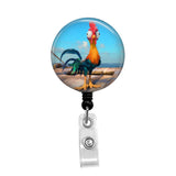 Moana Hei Hei  - Retractable Badge Holder - Badge Reel - Lanyards - Stethoscope Tag / Style Butch's Badges
