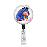 Eeyore - Retractable Badge Holder - Badge Reel - Lanyards - Stethoscope Tag / Style Butch's Badges