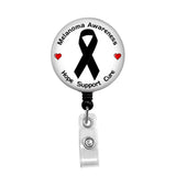 Melanoma Awareness - Retractable Badge Holder - Badge Reel - Lanyards - Stethoscope Tag / Style Butch's Badges