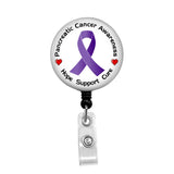 Pancreatic Cancer Awareness - Retractable Badge Holder - Badge Reel - Lanyards - Stethoscope Tag / Style Butch's Badges