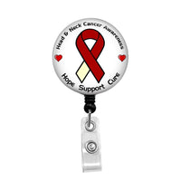 Head & Neck Cancer Awareness - Retractable Badge Holder - Badge Reel - Lanyards - Stethoscope Tag / Style Butch's Badges