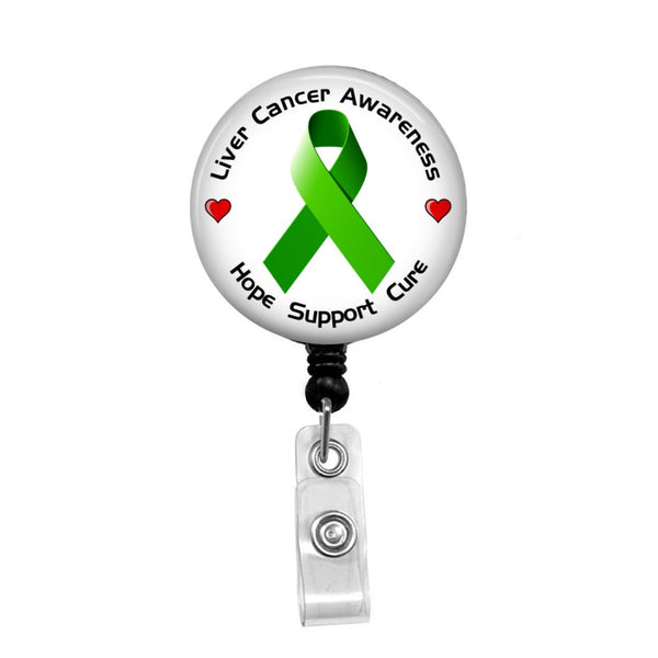 Liver Cancer Awareness - Retractable Badge Holder - Badge Reel - Lanyards - Stethoscope Tag / Style Butch's Badges