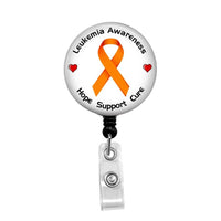 Leukemia Awareness - Retractable Badge Holder - Badge Reel - Lanyards - Stethoscope Tag / Style Butch's Badges