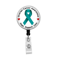 Ovarian Cancer Awareness - Retractable Badge Holder - Badge Reel - Lanyards - Stethoscope Tag / Style Butch's Badges