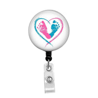 NICU, Baby Feet - Retractable Badge Holder - Badge Reel - Lanyards - Stethoscope Tag / Style Butch's Badges