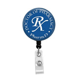 Pharmacist, Pharm D - Retractable Badge Holder - Badge Reel - Lanyards - Stethoscope Tag / Style Butch's Badges