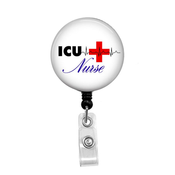 ICU Nurse - Retractable Badge Holder - Badge Reel - Lanyards - Stethoscope  Tag – Butch's Badges