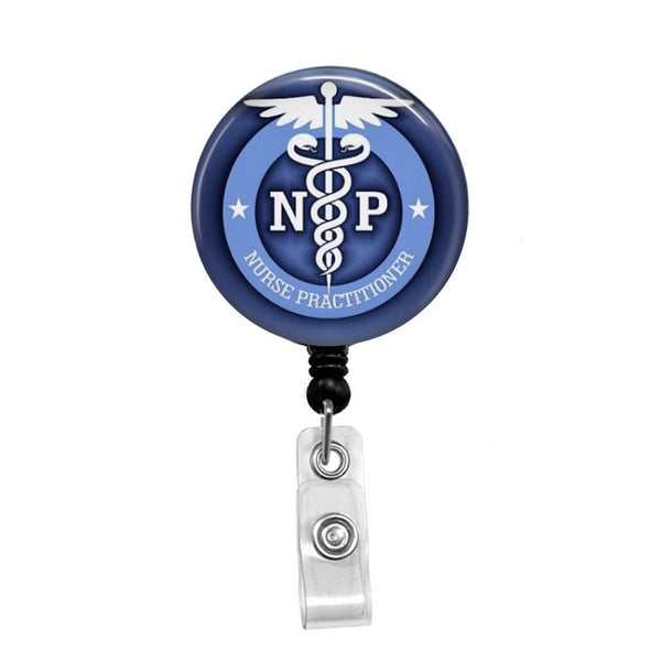 Nurse Practitioner 2, NP - Retractable Badge Holder - Badge Reel - Lanyards  - Stethoscope Tag / Style