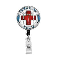 Surgical Tech - Retractable Badge Holder - Badge Reel - Lanyards - Stethoscope Tag / Style Butch's Badges