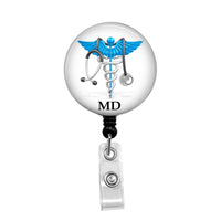 Medical Doctor, MD - Retractable Badge Holder - Badge Reel
