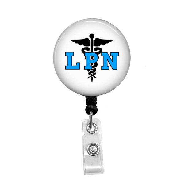 LPN Nursing - Retractable Badge Holder - Badge Reel - Lanyards - Stethoscope Tag / Style Butch's Badges