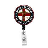 Cardiac Catheter Laboratory Nurse - Retractable Badge Holder - Badge Reel - Lanyards - Stethoscope Tag / Style Butch's Badges