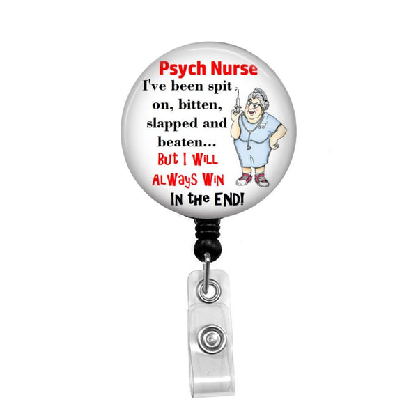 Psych Nurse - Retractable Badge Holder - Badge Reel - Lanyards - Stethoscope Tag / Style Butch's Badges