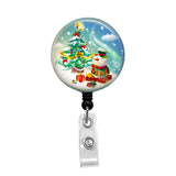 Holiday Snow Globe - Retractable Badge Holder - Badge Reel - Lanyards - Stethoscope Tag / Style Butch's Badges