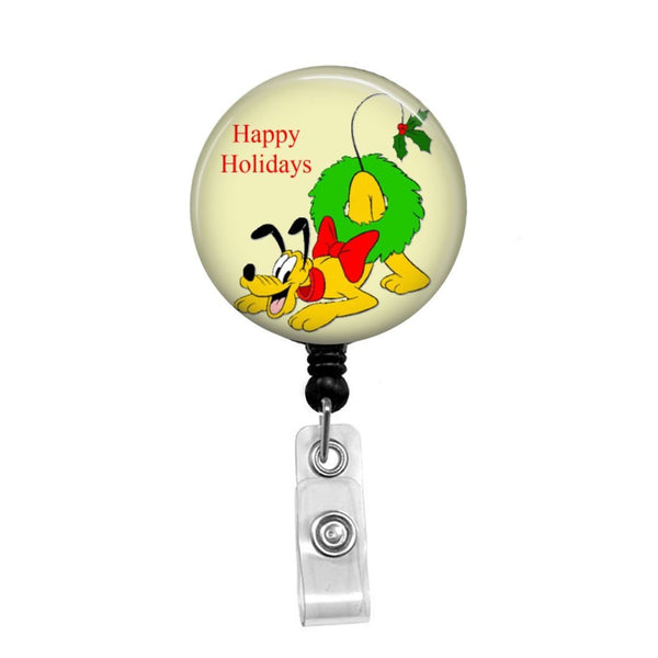 Pluto Happy Holidays - Retractable Badge Holder - Badge Reel - Lanyards -  Stethoscope Tag – Butch's Badges