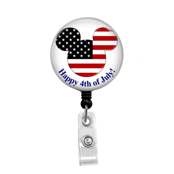 Happy 4th of July - Retractable Badge Holder - Badge Reel - Lanyards - Stethoscope Tag / Style Butch's Badges