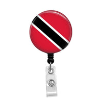 Flag of Trinidad and Tobago - Retractable Badge Holder - Badge Reel - Lanyards - Stethoscope Tag / Style Butch's Badges