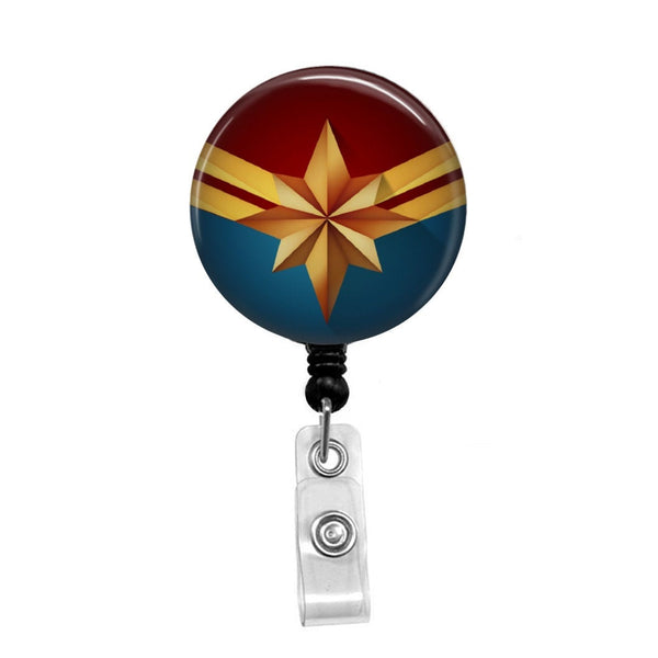 Captain Marvel - Retractable Badge Holder - Badge Reel - Lanyards -  Stethoscope Tag / Style