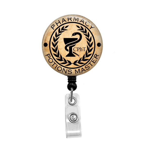 Pharmacy Potions Master, CPhT - Retractable Badge Holder - Badge Reel -  Lanyards - Stethoscope Tag – Butch's Badges