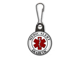Medic Alert Diabetic - Zipper Pull, Luggage Tag, Backpack Tag Butch's Badges