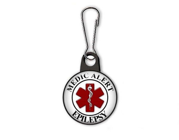 Medic Alert Epilepsy - Zipper Pull, Luggage Tag, Backpack Tag Butch's Badges